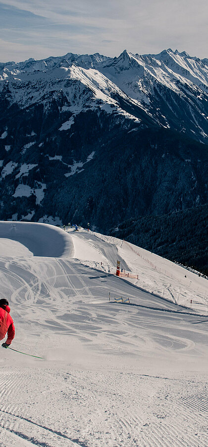 Skifahrer im Zillertal