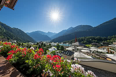 View of the 5-Star Hotel STOCK resort in summer